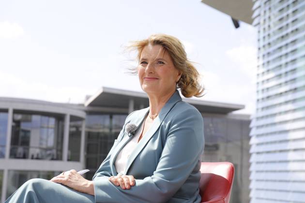 Moderator Tina Hassel, Germany, Berlin, ARD Summer Interview with Chancellor Olaf Scholz