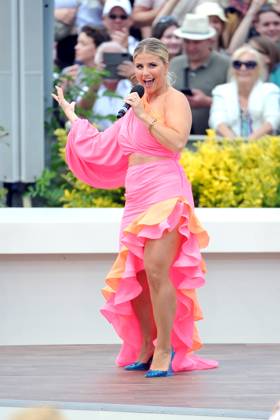 ZDF Fernsehgarten singer Beatrice Egli during the ZDF entertainment show Fernsehgarten on 02 07 2023 in Mainz 20230702MWI79382