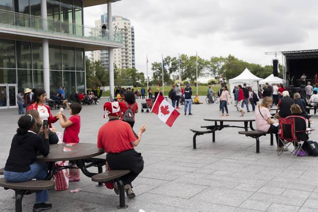 Edmonton, Canada July 1, 2023 - Celebration of Canada Day in Edmonton. Canada Day is a holiday commemorating the formation of Canada FETE NATIONALE DU CANADA, PROVINCE D ALBERTA, CELEBRATION, FESTIVITES, FETE, AMERIQUE DU NORD, DRAPEAU CANADIEN, DRAPEAU DU CANADA  Copyright: xVincentxIsorex