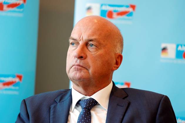 AfD defense policy spokesman, Rüdiger Lucassen, Germany, Berlin, Reichstag, AfD weekly meeting press briefing