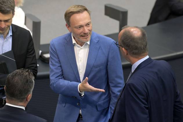 Christian Lindner and Friedrich Merz at the 116 session of the German Bundestag in the Reichstag building Berlin, 07 07 2023 Foto:xF.xKernx xFuturexImage