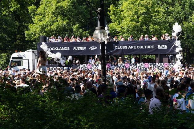 08 07 2023,Tens of thousands of people take part in techno parade Rave the Planet Loveparade founder Dr Motte is the organizer Street of 17 June in the Great Tiergarten