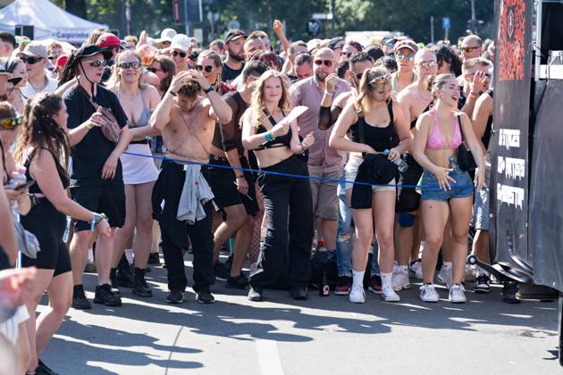 08 07 2023,Tens of thousands of people take part in techno parade Rave the Planet Loveparade founder Dr Motte is the organizer Street of 17 June in the Great Tiergarten