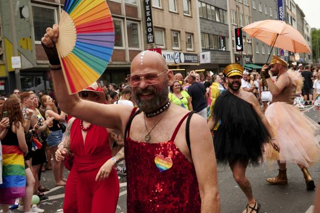 COLOGNE, GERMANY - 9 JULY 2023: Participant of Street Parade of the Christopher Street Day (CSD), Gay Pride. LGBT  Copyright: xVitaliixKliuievx