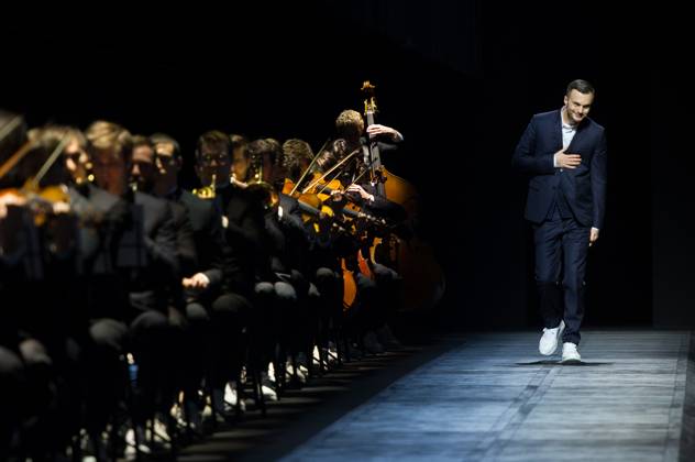Paris Mens Fashion Week - Dior Runway Fashion designer Raf Simons after the Dior Homme Menswear Fall Winter 2015 2016 collection presentation held at Tennis Club de Paris, in Paris, France, on January 24, 2015. Photo by Thierry Orban ABACAPRESS.COM? Paris France  Copyright: xBriquet-Orban ABACAx 484789_064 Briquet-Orban ABACAx 484789_064