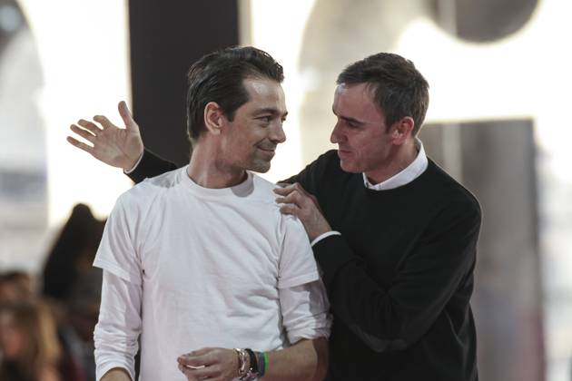Paris Fashion Week - Dior runway Designer Raf Simons makes an appearance after Dior Fall-Winter 2015 2016 Ready-To-Wear collection show held at Cour Carree du Louvre in Paris, France, on March 06, 2015. Photo by Alain Gil-Gonzalez ABACAPRESS.COM Paris France  Copyright: xGil-GonzalezxAlain ABACAx 491614_070 Gil-GonzalezxAlain ABACAx 491614_070