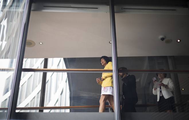 July 12, 2023, Toronto, ON, CANADA: Newly elected Mayor Olivia Chow makes her way to a press conference after being sworn-in as TorontoöÄÃ s 66th Mayor at City Hall, on Wednesday, July 12, 2023. Toronto CANADA  - ZUMAc35_ 20230712_zaf_c35_083 Copyright: xTijanaxMartinx