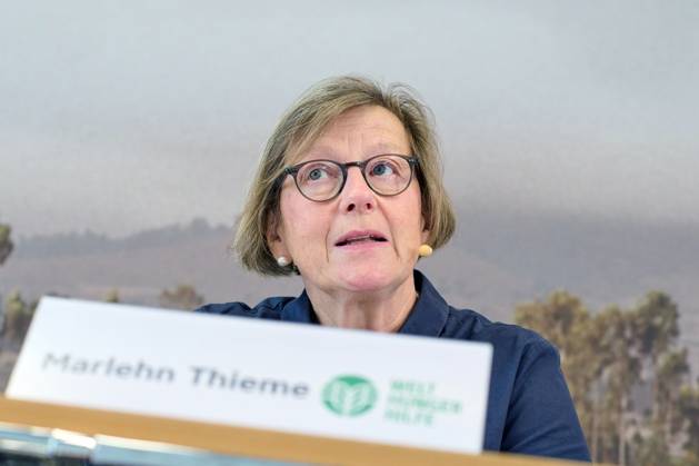 Welthungerhilfe presents its annual report 2022 on 13 07 2023 in Berlin The increased food prices due to the war in Ukraine lead to more hunger in the world Many people can no longer afford basic foodstuffs, warns Welthungerhilfe In the picture Marlehn Thieme, President Welthungerhilfe See epd news of 13 07 2023 EDITORIAL USE ONLY Copyright: epd-bild ChristianxDitsch epd-Welthungerhilfe10-kopieren
