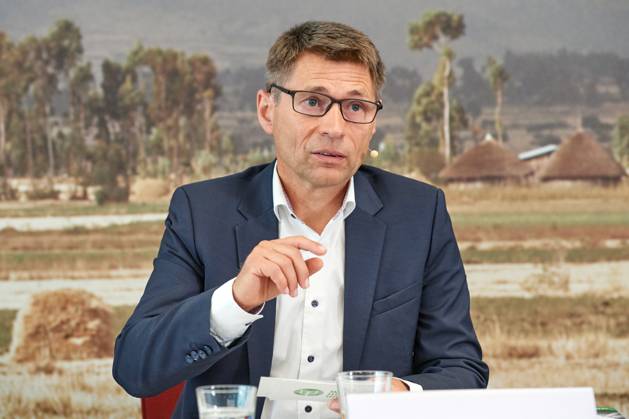 Welthungerhilfe presents its annual report 2022 on 13 07 2023 in Berlin The increased food prices due to the war in Ukraine lead to more hunger in the world Many people can no longer afford basic foodstuffs, warns Welthungerhilfe In picture Mathias Mogge, Secretary General Welthungerhilfe See epd news of 13 07 2023 EDITORIAL USE ONLY Copyright: epd-bild ChristianxDitsch epd-Welthungerhilfe12-kopieren