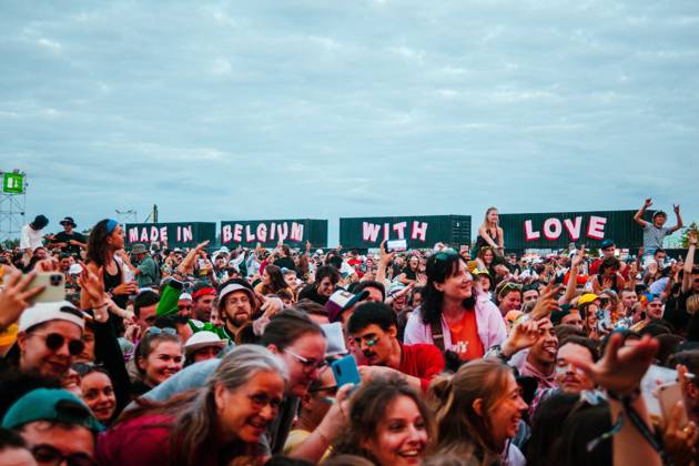 Illustration picture shows festival-goers during the second day of the 2023 edition of the Dour festival in Dour, on Thursday 13 July 2023. The festival takes place from 12 to 16 July.  JUSTINxNAMUR 70575346