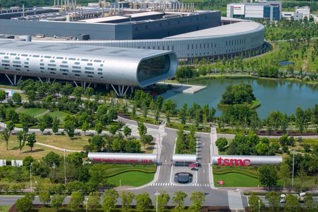 TSMC Factory in Nanjing, China Aerial photo shows the factory of Taiwan Semiconductor Manufacturing Company (TSMC) in Nanjing, Jiangsu province, Aug 1, 2023. Taiwan Semiconductor Manufacturing (TSM) on July 31 turnover of 857 million US dollars, in the day s 58th US stocks, turnover increased 25.86% from yesterday, the day s volume of 8.6541 million. Taiwan Semiconductor Manufacturing (TSM) is down 1.75% through July, up 33.11% year-to-date and up 12.06% in the past 52 weeks. Nanjing China  Copyright: xCFOTOx originalFilename: cfoto-tsmcfact230801_npZjv