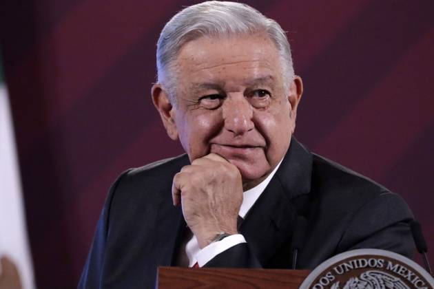Mexiko, Andres Manuel Lopez Obrador Pressekonferenz August 14, 2023, Mexico City, Mexico: The President of Mexico, Andres Manuel Lopez Obrador at the press conference at the National Palace in Mexico City. on August 14, 2023 in Mexico City, Mexico Mexico City Mexico - ZUMAe321 20230814_zia_e321_017 Copyright: xLuisxBarronx
