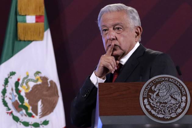Mexiko, Andres Manuel Lopez Obrador Pressekonferenz August 14, 2023, Mexico City, Mexico: The President of Mexico, Andres Manuel Lopez Obrador at the press conference at the National Palace in Mexico City. on August 14, 2023 in Mexico City, Mexico Mexico City Mexico - ZUMAe321 20230814_zia_e321_019 Copyright: xLuisxBarronx