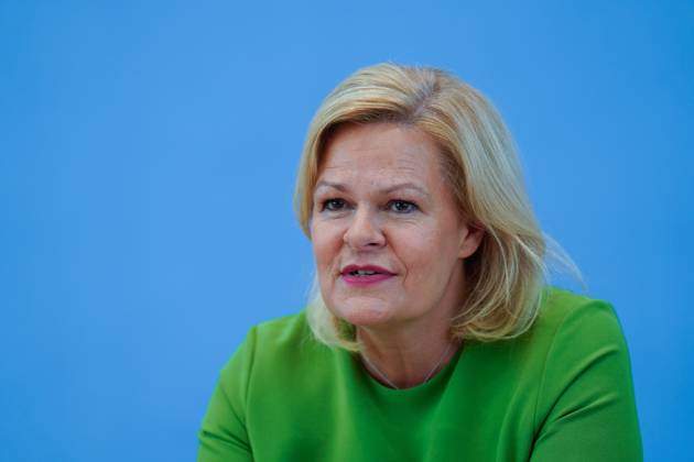 Federal Minister of the Interior and Home Affairs Nancy Faeser at the BPK Federal Minister of the Interior Nancy Faeser at the Federal Press Conference, Draft Law for a Modern Citizenship Law, 23 8 2023 Berlin Berlin GER