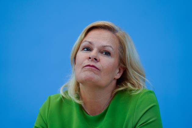 Federal Minister of the Interior and Home Affairs Nancy Faeser at the BPK Federal Minister of the Interior Nancy Faeser at the Federal Press Conference, Draft Law for a Modern Citizenship Law, 23 8 2023 Berlin Berlin GER