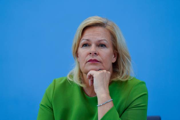 Federal Minister of the Interior and Home Affairs Nancy Faeser at the BPK Federal Minister of the Interior Nancy Faeser at the Federal Press Conference, Draft Law for a Modern Citizenship Law, 23 8 2023 Berlin Berlin GER