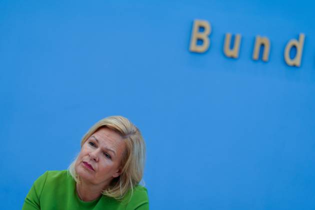 Federal Minister of the Interior and Home Affairs Nancy Faeser at the BPK Federal Minister of the Interior Nancy Faeser at the Federal Press Conference, Draft Law for a Modern Citizenship Law, 23 8 2023 Berlin Berlin GER