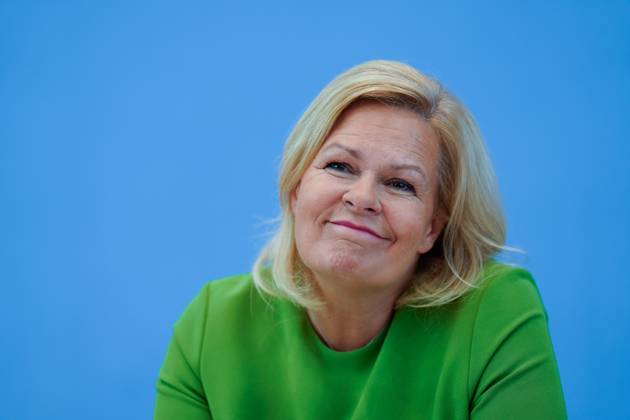 Federal Minister of the Interior and Home Affairs Nancy Faeser at the BPK Federal Minister of the Interior Nancy Faeser at the Federal Press Conference, Draft Law for a Modern Citizenship Law, 23 8 2023 Berlin Berlin GER