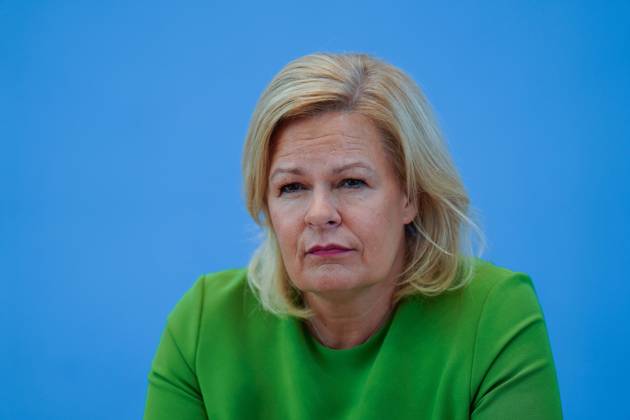 Federal Minister of the Interior and Home Affairs Nancy Faeser at the BPK Federal Minister of the Interior Nancy Faeser at the Federal Press Conference, Draft Law for a Modern Citizenship Law, 23 8 2023 Berlin Berlin GER