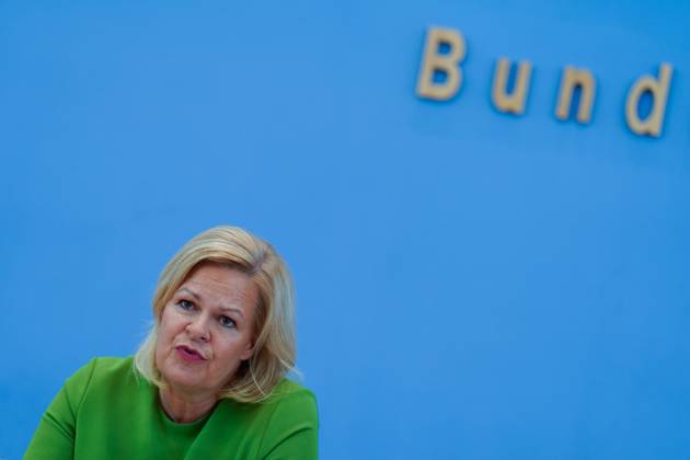 Federal Minister of the Interior and Home Affairs Nancy Faeser at the BPK Federal Minister of the Interior Nancy Faeser at the Federal Press Conference, Draft Law for a Modern Citizenship Law, 23 8 2023 Berlin Berlin GER