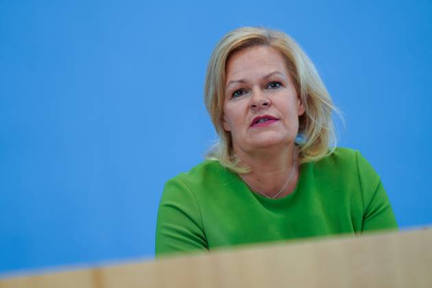Federal Minister of the Interior and Home Affairs Nancy Faeser at the BPK Federal Minister of the Interior Nancy Faeser at the Federal Press Conference, Draft Law for a Modern Citizenship Law, 23 8 2023 Berlin Berlin GER