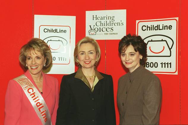Left to Right: ESTHER RANTZEN, OBE British TV Presenter and Producer Founder of Childline : HILLARY CLINTON American Lawyer Wife of President Bill Clinton: CHERIE BLAIR QC Barrister Wife of Rt Hon Tony Blair MP, Prime Minister Attending Child Left to Right: ESTHER RANTZEN, OBE British TV Presenter and Producer Founder of Childline : HILLARY CLINTON American Lawyer Wife of President Bill Clinton: CHERIE BLAIR QC Barrister Wife of Rt Hon Tony Blair MP, Prime Minister Attending Childline s Hearing Children s Voices conference. COMPULSORY CREDIT: UPPA Photoshot Photo UDW 016136 G-22 13.05.1999, Credit: uppa.co.uk Avalon United Kingdom  Copyright: x xuppa.co.ukx xAvalonx 0503546330
