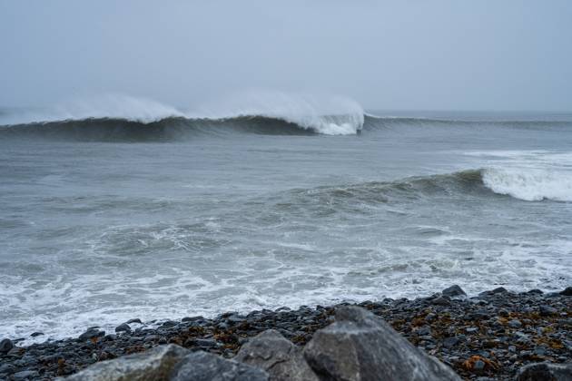 September 16, 2023, Sandford, NS, Canada: Waves crash as post-tropical cyclone Lee approaches in Sandford, N.S. on Saturday, Sept. 16, 2023. Sandford Canada  - ZUMAc35_ 20230916_zaf_c35_023 Copyright: xBillxCurryx