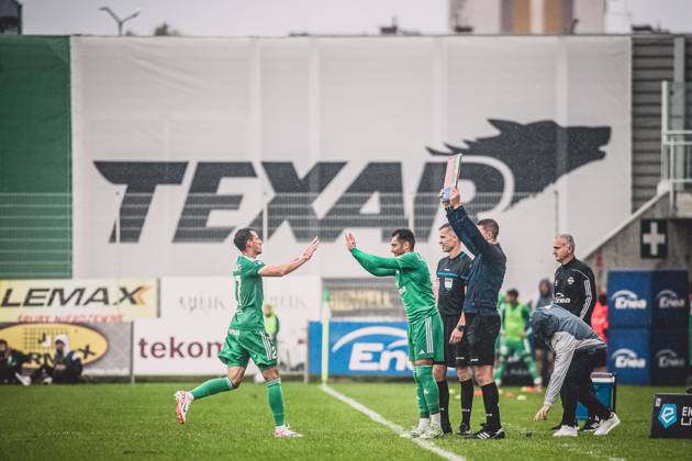 RADOM 23.09.2023 MECZ 9. KOLEJKA PKO EKSTRAKLASA SEZON 2023 24 --- POLISH FOOTBALL TOP LEAGUE MATCH: RADOMIAK RADOM - PUSZCZA NIEPOLOMICE RAFAL WOLSKI LEANDRO FOT. Kacper Pacocha 400mm NEWSPIX.PL --- Newspix.pl  056_PAC_0516