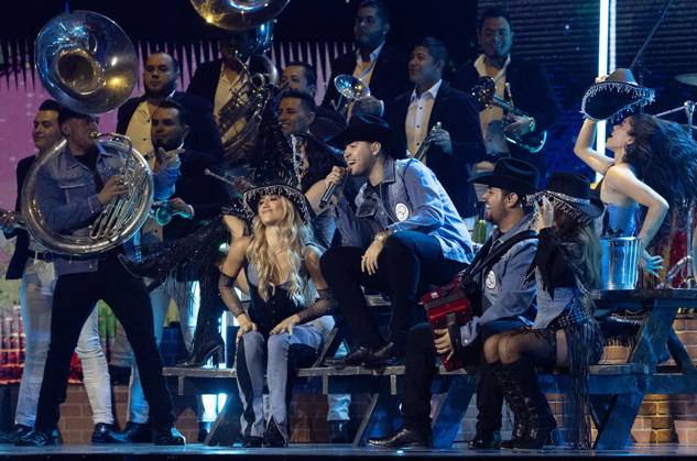 Calibre 50 performs at the 2023 Latin Billboard Music Awards at the University of Miami, Watsco Center, Thursday, October 05, 2023 in Coral Gables, Florida.  MIA20231005158 GARYxIxROTHSTEIN