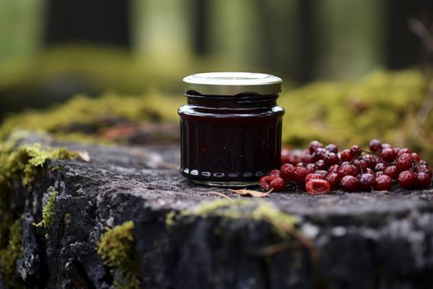IMAGO Creative, Jahreszeit Sommer, Food, Marmelade kochen A jar filled with luscious homemade jam, capturing the essence of fresh fruits. Homemade Jam Delight Jar Copyright: xFilippoxCarlotx COMM (14107)