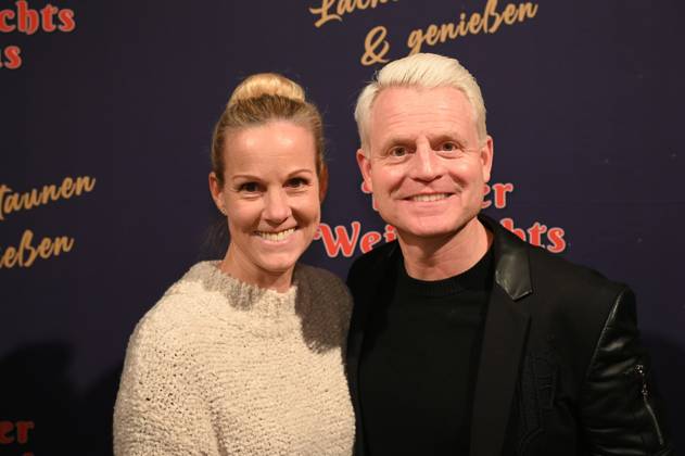 Presenter Guido Cantz and his wife Kerstin Ricker attend the premiere of the 8th Cologne Christmas Circus