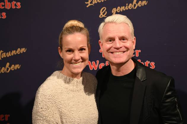 Presenter Guido Cantz and his wife Kerstin Ricker attend the premiere of the 8th Cologne Christmas Circus
