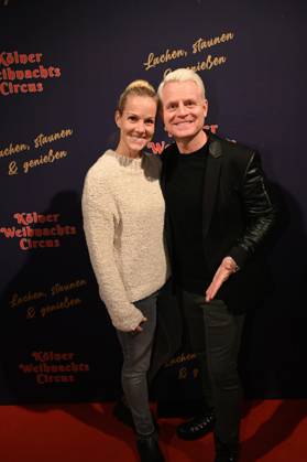 Presenter Guido Cantz and his wife Kerstin Ricker attend the premiere of the 8th Cologne Christmas Circus