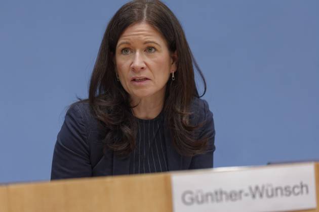 PISA 2022 presented 2023 12 05 Germany, Berlin Federal Press Conference on the publication of the PISA 2022 report In the picture Katharina Günher Wünsch CDU , Senator for Education, Youth and Family in Berlin and President of the Standing Conference of the Ministers of Education and Cultural Affairs KMK