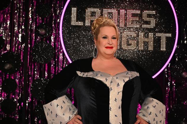 Comedienne Daphne de Luxe, real name Daphne Haderlein as host of Ladies Night, the only comedy and cabaret show with an all-female cast on German-speaking television