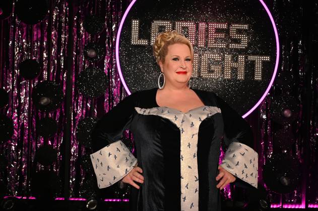 Comedienne Daphne de Luxe, real name Daphne Haderlein as host of Ladies Night, the only comedy and cabaret show with an all-female cast on German-speaking television