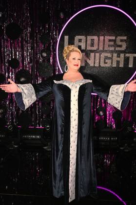 Comedienne Daphne de Luxe, real name Daphne Haderlein as host of Ladies Night, the only comedy and cabaret show with an all-female cast on German-speaking television