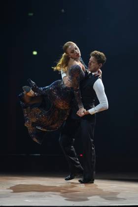 LET S DANCE Die Live Tournee 2023 04 12 2023 Dancing couple Anna Ermakova Valentin Lusin at Let s Dance Die Live Tournee 2023 in the sold-out SAP Arena Mannheim Mannheim SAP Arena Baden Württemberg