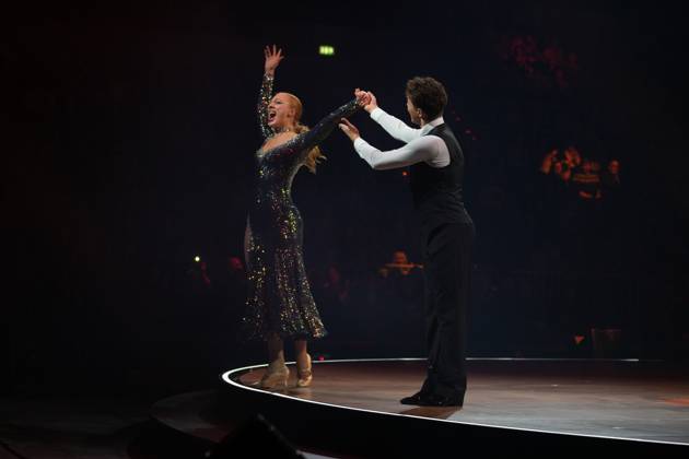 LET S DANCE Die Live Tournee 2023 04 12 2023 Dancing couple Anna Ermakova Valentin Lusin at Let s Dance Die Live Tournee 2023 in the sold-out SAP Arena Mannheim Mannheim SAP Arena Baden Württemberg