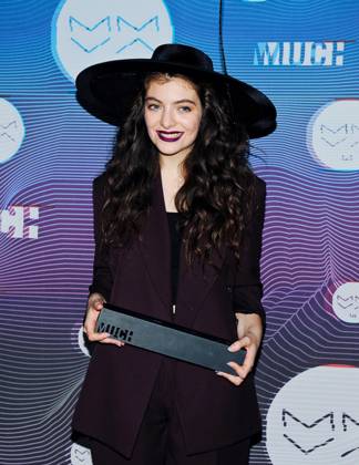 Lorde Wins International Video of the Year Artist at the 25th MuchMusic Video Awards 15 June 2014 - Toronto, Ontario, Canada. Singer-songwriter Lorde poses in the press room at the 25th Annual MuchMusic Video Awards at MuchMusic HQ. Photo Credit: Brent Perniac AdMedia Toronto ON Canada EDITORIAL USE ONLY  Copyright: xx BrentxPerniacx admphotostwo046903