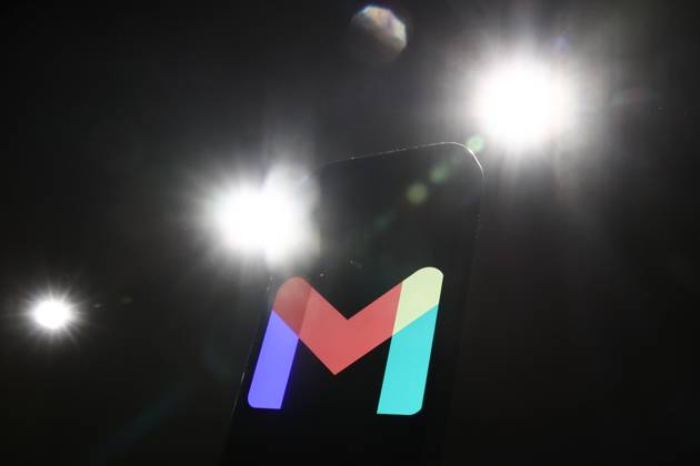 Popular Apps And IT Companies Photo Illustrations Lights and Gmail logo displayed on a phone screen are seen in this illustration photo taken in Krakow, Poland on December 27, 2023. Krakow Poland Copyright: xJakubxPorzyckix originalFilename: porzycki-populara231227_npwkx