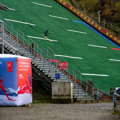 RECORD DATE NOT STATED ski jumping training without snow at the ski jumping site in Oberstdorf, Germany 1247074