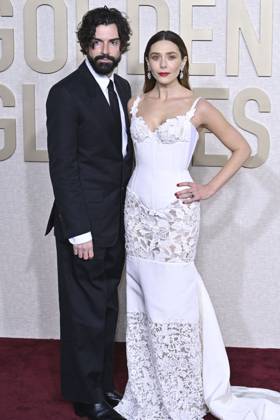 Robbie Arnett with wife Elizabeth Olsen at the 81 Golden Globe Awards at the Beverly Hilton Hotel Beverly Hills, 07 01 2024 Foto:xJ.xBlocx xFuturexImagex globes_2024_4234