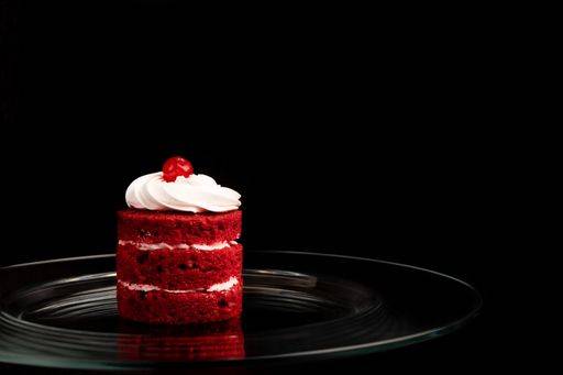 A closeup shot of a plate with a red velvet pastry 1878261 RECORD DATE NOT STATED