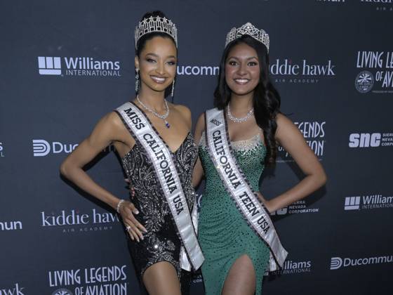 January 19, 2024, Beverly Hills, California, United States: Tianna Clark and Taliya Peiris attend the 21st Living Legends of Aviation 2024. Beverly Hills United States - ZUMAb173 20240119_aap_b173_028 Copyright: xBillyxBennightx