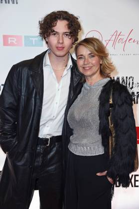 Tina Ruland with son Jahvis Ruland at the premiere of the documentary Graciano Rocchigiani Das Herz eines Boxers at the Colosseum in Berlin on 24 01 2024