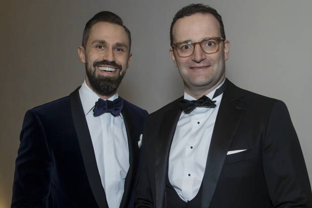 Federal Minister of Health Jens Spahn re with partner Daniel Funke Celebrities come to the VIP reception at the Hotel Kempinsky Dresden on the occasion of the 14th Semper Opera Ball