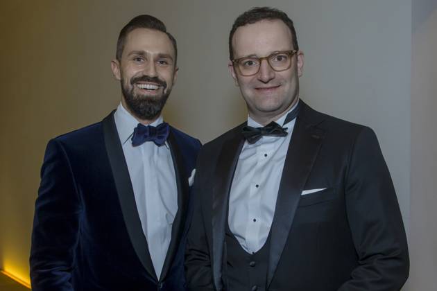 Federal Minister of Health Jens Spahn re with partner Daniel Funke Celebrities come to the VIP reception at the Hotel Kempinsky Dresden on the occasion of the 14th Semper Opera Ball