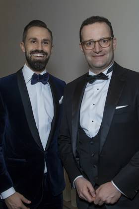 Federal Minister of Health Jens Spahn re with partner Daniel Funke Celebrities come to the VIP reception at the Hotel Kempinsky Dresden on the occasion of the 14th Semper Opera Ball