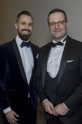 Federal Minister of Health Jens Spahn re with partner Daniel Funke Celebrities come to the VIP reception at the Hotel Kempinsky Dresden on the occasion of the 14th Semper Opera Ball